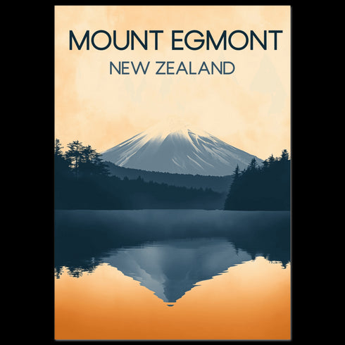 Mount Egmont New Zealand Classic Semi-Glossy Paper Poster - Books Worth Keeping
